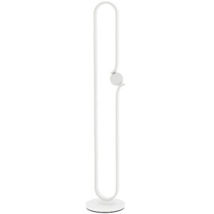 HOMCOM LED Floor Lamp, Dimmable Floor Standing Lamp with Glass Night Light, Foot Switch for Living Room, Bedroom, Office, White
