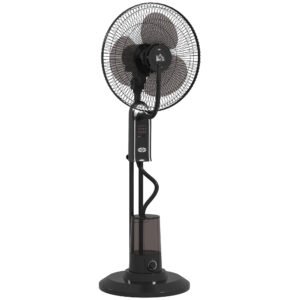 HOMCOM Pedestal Fan with Water Mist Spray, Spray Misting Fan with 70° Oscillation, Tilt Head, 3 Speeds, 3 Modes, Adjustable Mist, 3.2L Water Tank, for Home, 120 cm