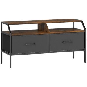 HOMCOM Industrial-Style TV Stand Cabinet - Brown