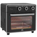 HOMCOM 20L 90-230? Mini Convection Oven, with Air Fry Function – Black