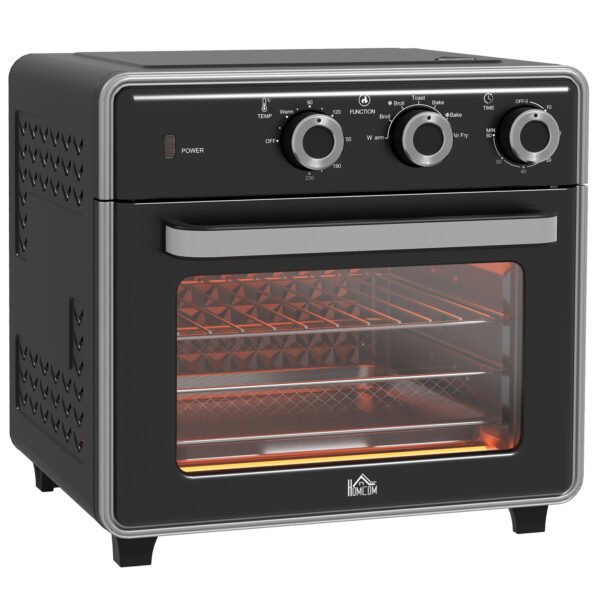 HOMCOM 20L 90-230? Mini Convection Oven, with Air Fry Function – Black