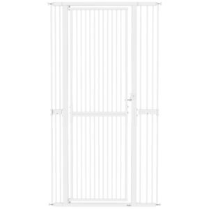 PawHut 180cm Extra Tall Pet Gate with 3.5 cm Narrow Gap, Pressure Mounted No Drilling Cat Gate for Doorways, 76-104cm Width