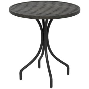 Outsunny ?66cm Galvanised Steel Garden Table - Grey