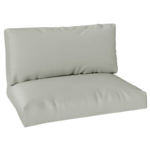Outsunny Two Piece Seat Pallet and Back Cushions - Light Grey