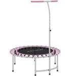 SPORTNOW 40″ Fitness Trampoline, Mini Rebounder Trampoline for Adults with 5-Level Adjustable Handle, Indoor Exercise Bungee Rebounder, Max Load 100KG, Purple SPORTNOW 40″ Fitness Trampoline, Mini Rebounder Trampoline for Adults with 5-Level Adjustable Handle, Indoor Exercise Bungee Rebounder, Max Load 100KG, Purple