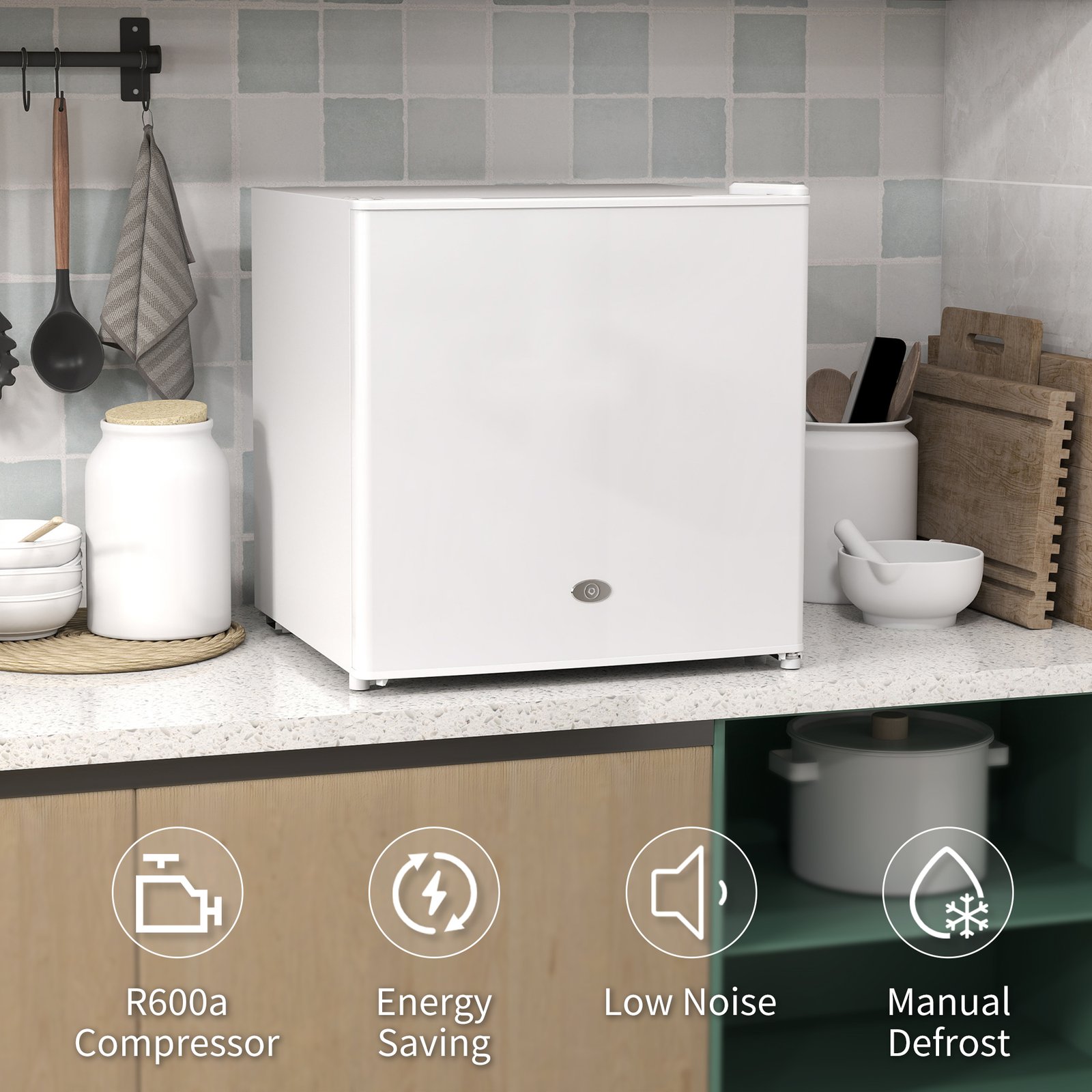 HOMCOM 35L Mini Freezer, -24? to -14? Temperature - White - Image 8