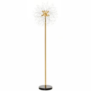 HOMCOM 160cm Dandelion-Crystallite Floor Lamp, with Foot Switch