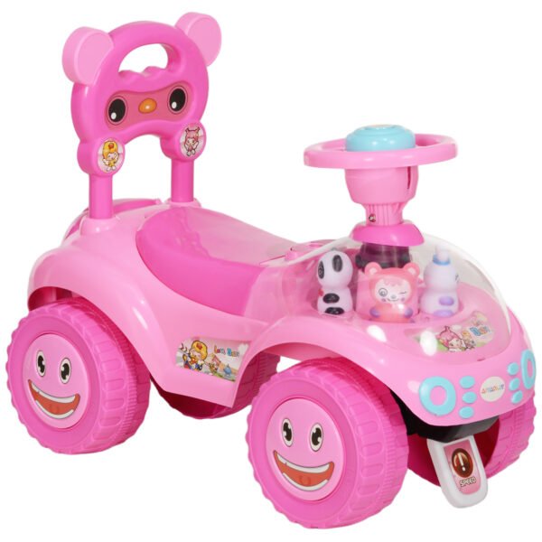 AIYAPLAY Foot to Floor oddler Ride on Toy w/ Music, Light, Horn, Under Seat Storage, Anti-Over-Backwards Device, Pink AIYAPLAY Foot to Floor oddler Ride on Toy w/ Music, Light, Horn, Under Seat Storage, Anti-Over-Backwards Device, Pink