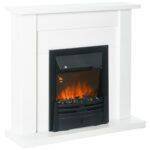 HOMCOM 40″ Electric Firplace Suites & Mantelpiece w/LED Flames Remote Marble Stone Modern Curved Surround Intelligent Safe Tempered Glass Adjustable Thermal 1000W/2000W HOMCOM 40″ Electric Firplace Suites & Mantelpiece w/LED Flames Remote Marble Stone Modern Curved Surround Intelligent Safe Tempered Glass Adjustable Thermal 1000W/2000W