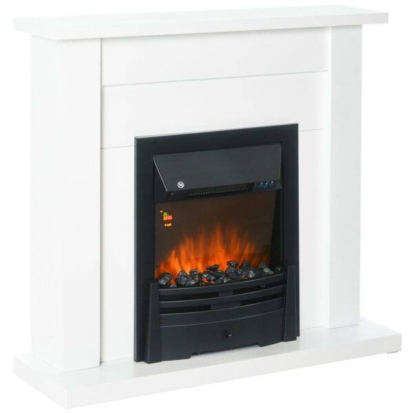 HOMCOM 40″ Electric Firplace Suites & Mantelpiece w/LED Flames Remote Marble Stone Modern Curved Surround Intelligent Safe Tempered Glass Adjustable Thermal 1000W/2000W HOMCOM 40″ Electric Firplace Suites & Mantelpiece w/LED Flames Remote Marble Stone Modern Curved Surround Intelligent Safe Tempered Glass Adjustable Thermal 1000W/2000W