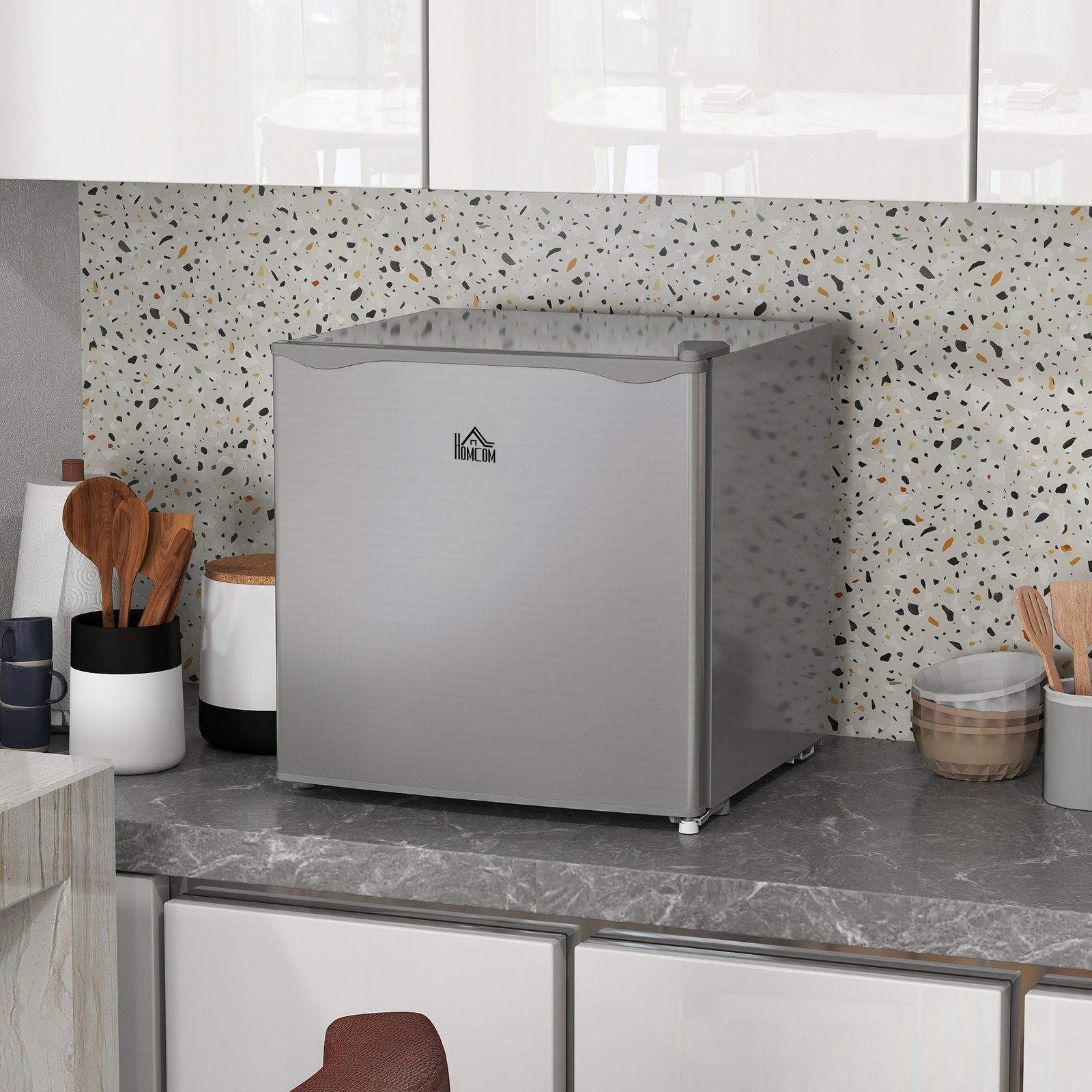 HOMCOM 35L Mini Freezer, -24? to -14? Temperature - Grey - Image 2