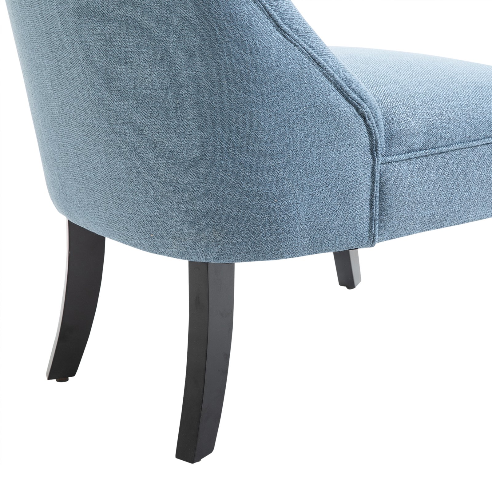 HOMCOM Tub Chair, Armless Single Sofa, Modern Button Tufted Armchair, Upholstered Linen Fabric Longue Accent Chair for Living Room, Bedroom, Set of 2, Blue - Image 9