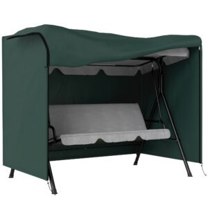 Outsunny 152 x 177cm Three-Seater Swing Chair Protective Cover Green