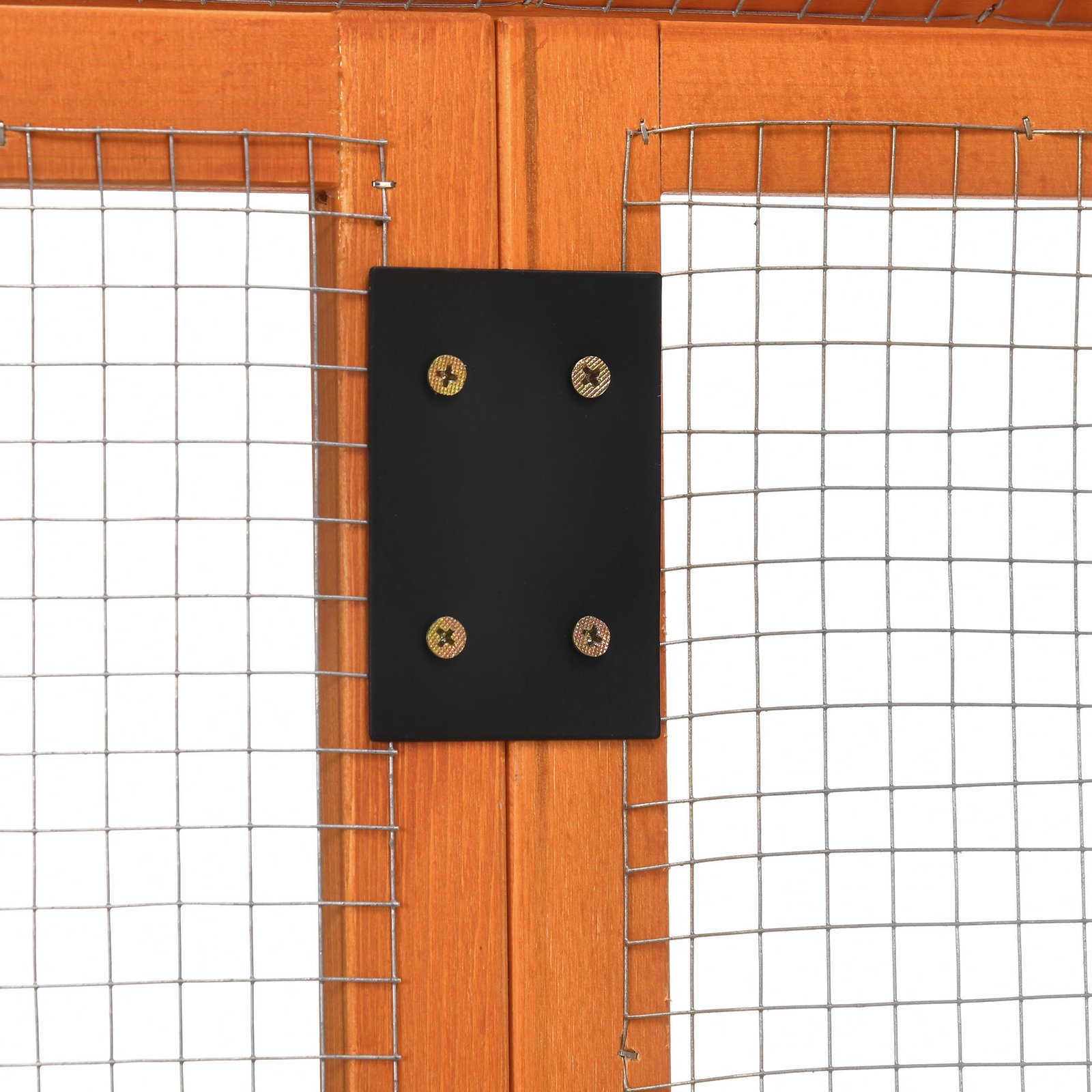 PawHut Large Chicken Run, Wooden Chicken coop, with Combinable Design - Wood Effect - Image 9