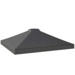 Outsunny Gazebo Roof Replacement UV50+ Waterproof Pop Up Canopy Cover with 8 Drainage Holes 3 x 3 m Dark Grey Outsunny Gazebo Roof Replacement UV50+ Waterproof Pop Up Canopy Cover with 8 Drainage Holes 3 x 3 m Dark Grey
