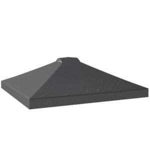 Outsunny Gazebo Roof Replacement UV50+ Waterproof Pop Up Canopy Cover with 8 Drainage Holes 3 x 3 m Dark Grey Outsunny Gazebo Roof Replacement UV50+ Waterproof Pop Up Canopy Cover with 8 Drainage Holes 3 x 3 m Dark Grey