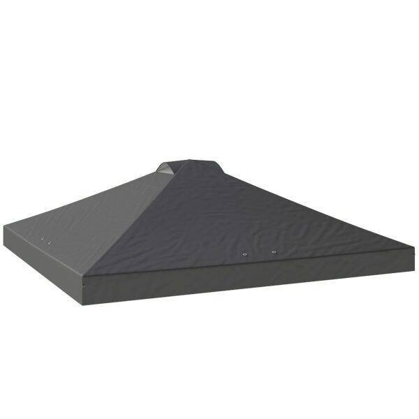 Outsunny Gazebo Roof Replacement UV50+ Waterproof Pop Up Canopy Cover with 8 Drainage Holes 3 x 3 m Dark Grey Outsunny Gazebo Roof Replacement UV50+ Waterproof Pop Up Canopy Cover with 8 Drainage Holes 3 x 3 m Dark Grey