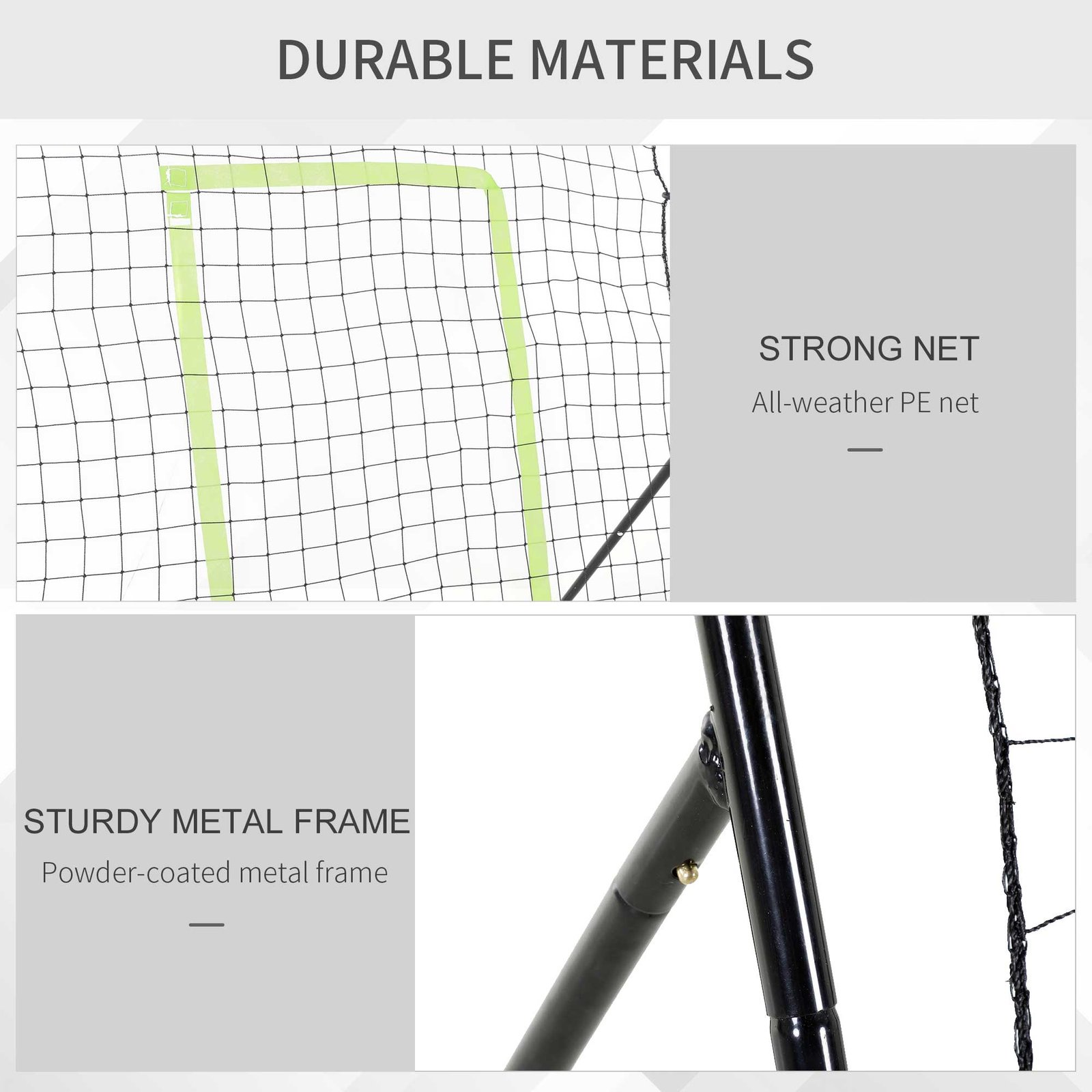 HOMCOM Baseball Rebounder Net Teens Adults Game Spot Softball Training Aid Practise Target Strike Shot Goal Play - Image 5