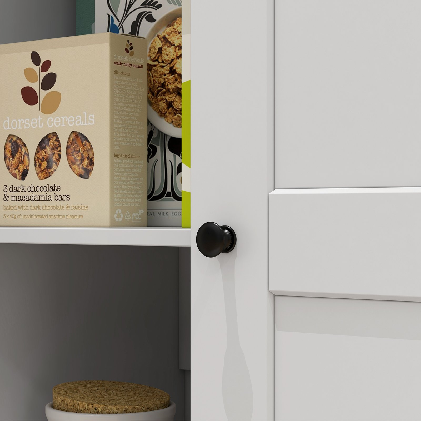 HOMCOM 172cm Kitchen Cupboard, Freestanding Storage Cabinet with Doors and Shelves, Modern 2-Door Kitchen Pantry Cupboard for Dining Room, White - Image 9