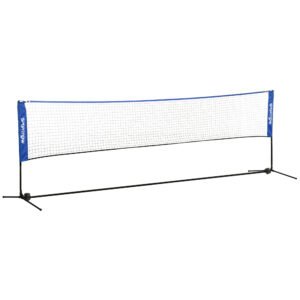 SPORTNOW 4m Badminton Net, Height Adjustable Outdoor Sports Net, with Carry Bag, for Tennis, Pickleball, Volleyball, Blue