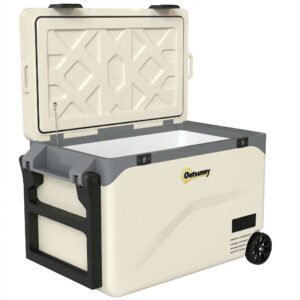 Outsunny 42.5L Compressor Car Fridge Freezer, Camping Refrigerator with App Control, 20?-20?