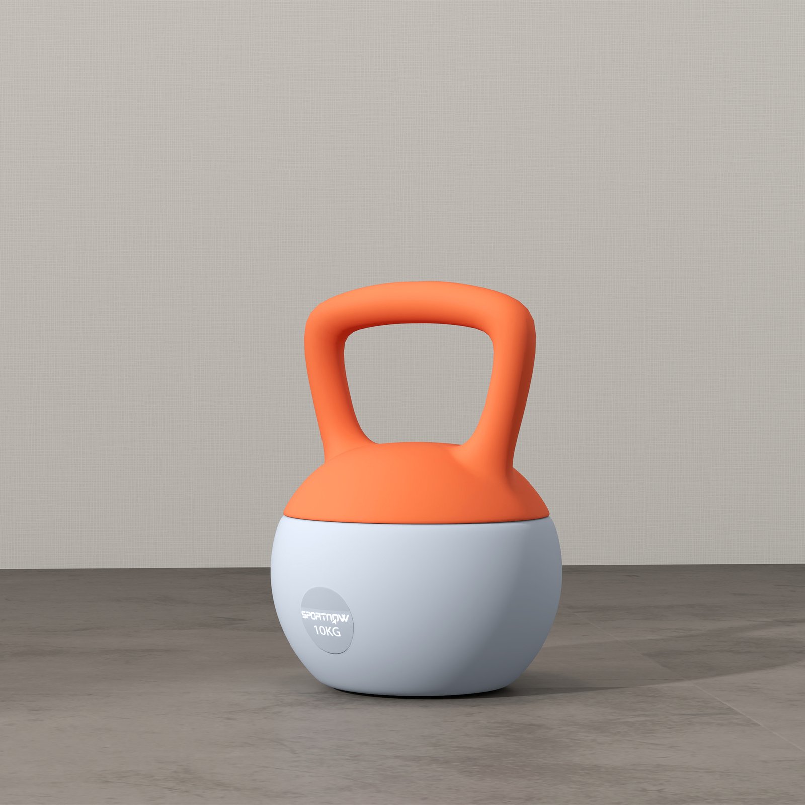 SPORTNOW 10KG Soft Kettlebell, Kettle Bell with Non-Slip Handle for Home Gym, Weight Lifting, Strength Training, Orange/Grey - Image 7