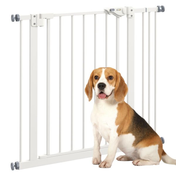 PawHut Adjustable Safety Gate w/ One Extensions, Four Adjustable Screws, White PawHut Adjustable Safety Gate w/ One Extensions, Four Adjustable Screws, White