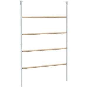PawHut Chicken Perch for Coop, Wooden and Galvanised Steel Roosting Bar Jungle Gym, Chicken Roosting Ladder for Backyard Farm