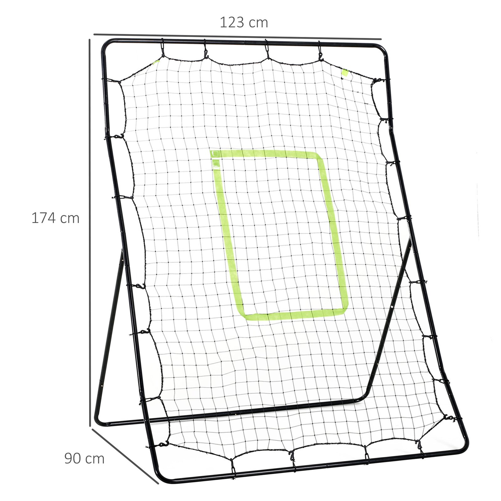 HOMCOM Baseball Rebounder Net Teens Adults Game Spot Softball Training Aid Practise Target Strike Shot Goal Play - Image 3