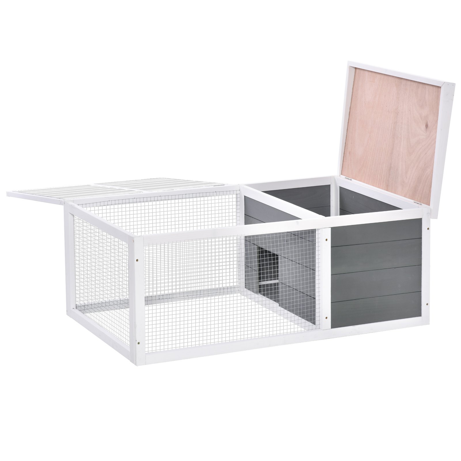 PawHut Guinea Pigs Hutches Small Guinea Pigs Hutches Pet Run Cover, with Water-resistant Asphalt Roof - Image 2
