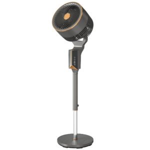HOMCOM 20 dB Silent Standing Fan for Bedroom, 46" Pedestal Fan with Remote, 85° Oscillating, 8 Speeds