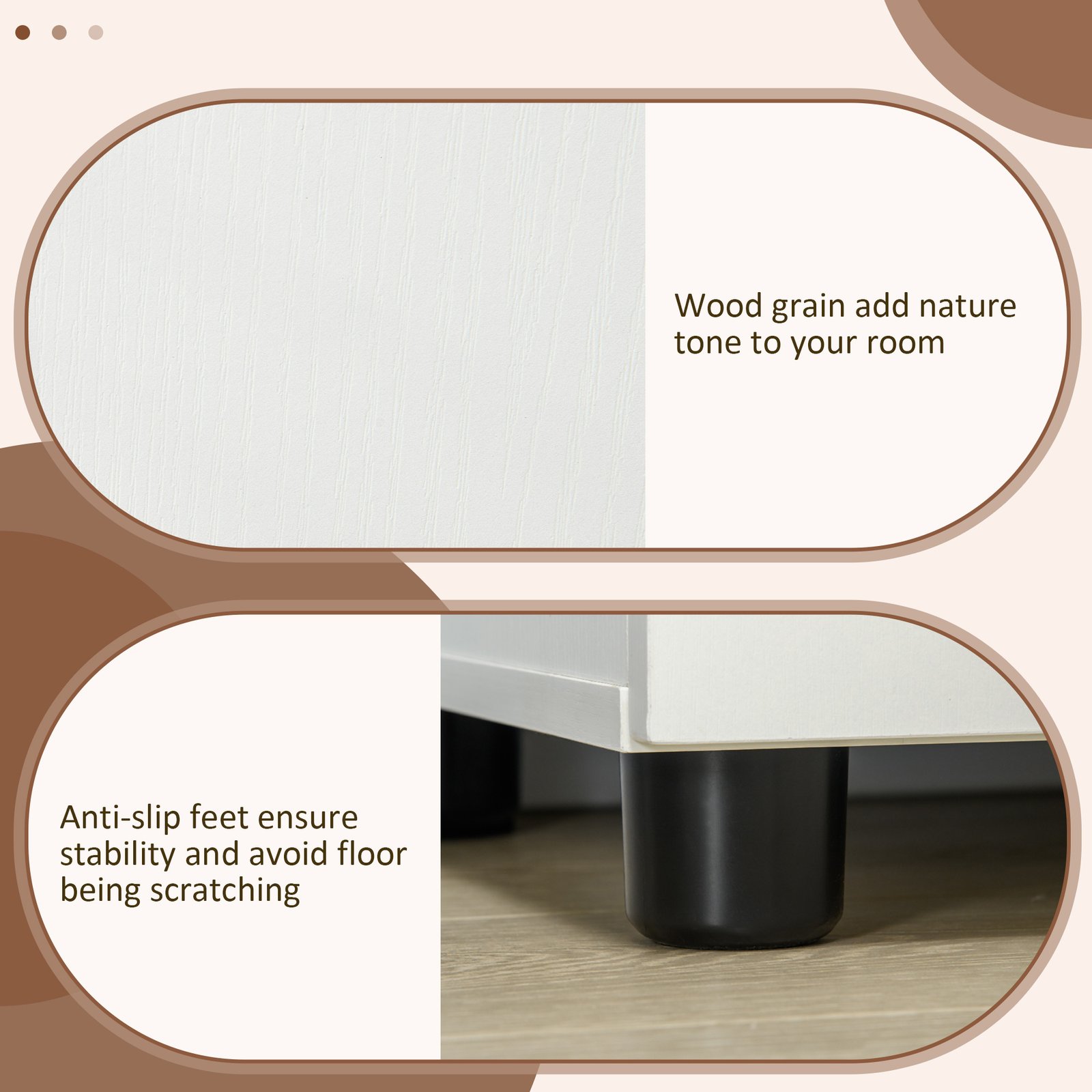 Vinsetto Two-Tier Locking Office Storage Cabinet - White - Image 5
