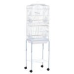 PawHut Bird Cage Budgie Cages for Finch Canary Parakeet with Stand Wheels Slide-out Tray Accessories Storage Shelf, White 46.5 x 36 x 157 cm PawHut Bird Cage Budgie Cages for Finch Canary Parakeet with Stand Wheels Slide-out Tray Accessories Storage Shelf, White 46.5 x 36 x 157 cm