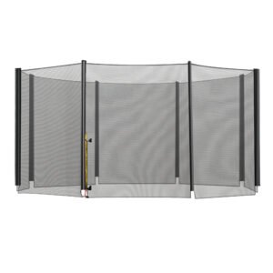 HOMCOM 13ft Trampoline Net Replacement Safety Net Enclosure Net Spare w/ 8 Poles