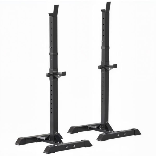 HOMCOM Adjustable Squat Rack, Weight Strength Training Bench Press Rack Weight Bench Supporter for Home Gym Exercise, Max Load 150kg, 124-154cm HOMCOM Adjustable Squat Rack, Weight Strength Training Bench Press Rack Weight Bench Supporter for Home Gym Exercise, Max Load 150kg, 124-154cm