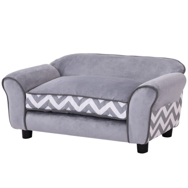 PawHut Dog Sofa Bed for XS-Sized Dogs, Cat Sofa with Soft Cushion, Pet Chair Lounge with Washable Cover, Removable Legs, Wooden Frame – Grey PawHut Dog Sofa Bed for XS-Sized Dogs, Cat Sofa with Soft Cushion, Pet Chair Lounge with Washable Cover, Removable Legs, Wooden Frame – Grey