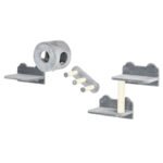 PawHut 4PCs Wall-Mounted Cat Tree, with Steps, Perch, Cat House – Grey
