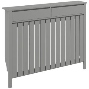 HOMCOM 93 x 119cm Modern Radiator Cover - Grey