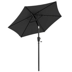 Outsunny 2m Garden Parasol Umbrella, Outdoor Table Parasol Umbrella with Crank Handle, Tilt Function, UV30+ Protection
