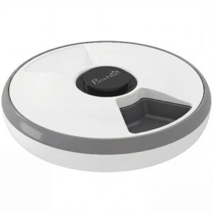PawHut Automatic Cat Feeder Programmable Timer for Dry Wet Food Cat Food Dispenser with Ice Pack for 6 Meals