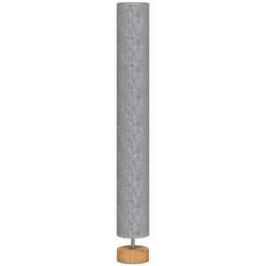 HOMCOM LED Floor Lamp for Living Room, 120cm Modern Standing Lamp with 3000K/4500K/6500K Colour Temperatures, Linen Shade and Wooden Base, Grey