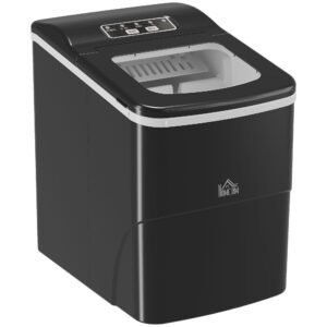 HOMCOM 12kg Countertop Ice Cube Machine, with Scoop - Black