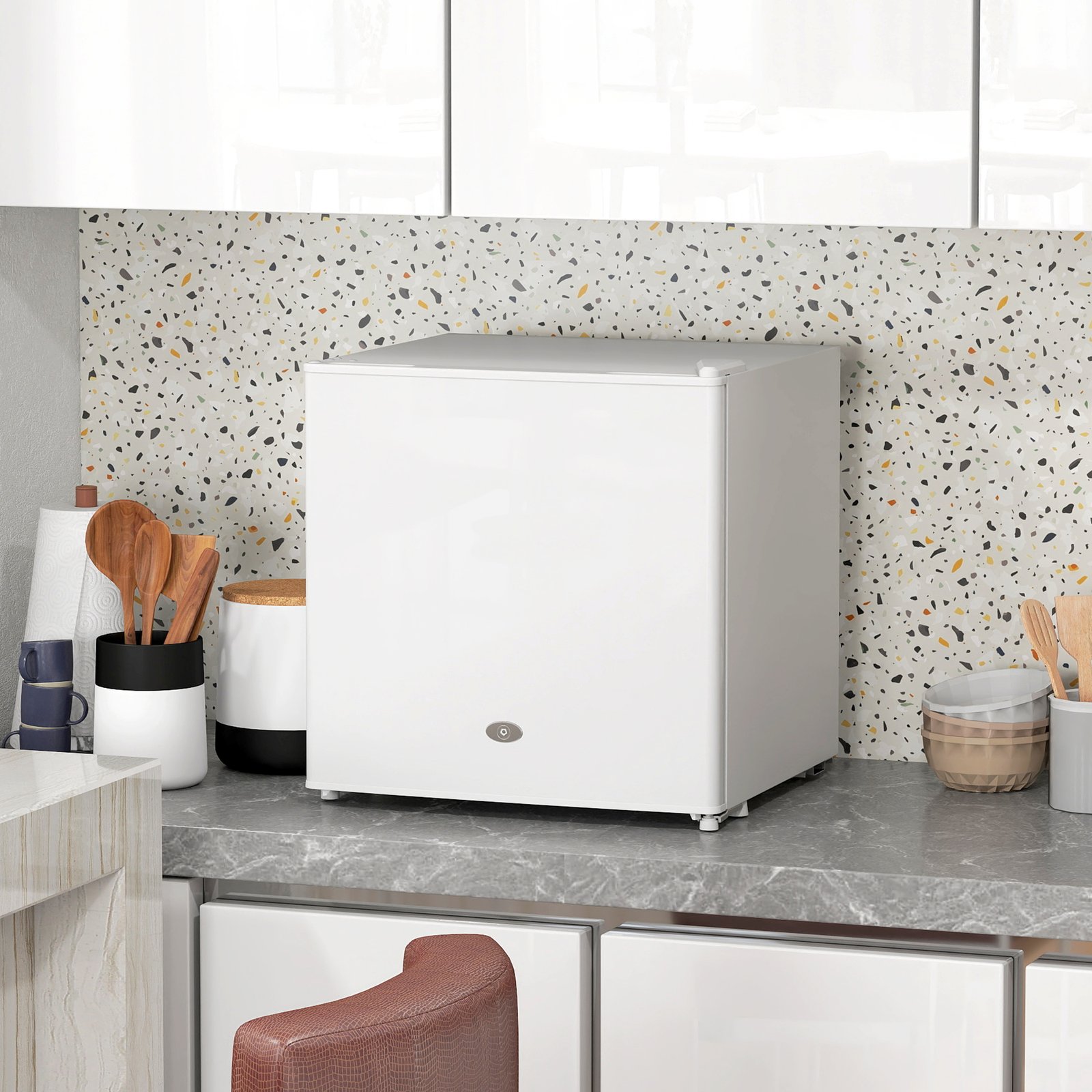 HOMCOM 35L Mini Freezer, -24? to -14? Temperature - White - Image 2