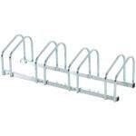 HOMCOM Bike Stand Parking Rack Floor or Wall Mount Bicycle Cycle Storage Locking Stand 110L x 33W x 27H (4 Racks, Silver) HOMCOM Bike Stand Parking Rack Floor or Wall Mount Bicycle Cycle Storage Locking Stand 110L x 33W x 27H (4 Racks, Silver)