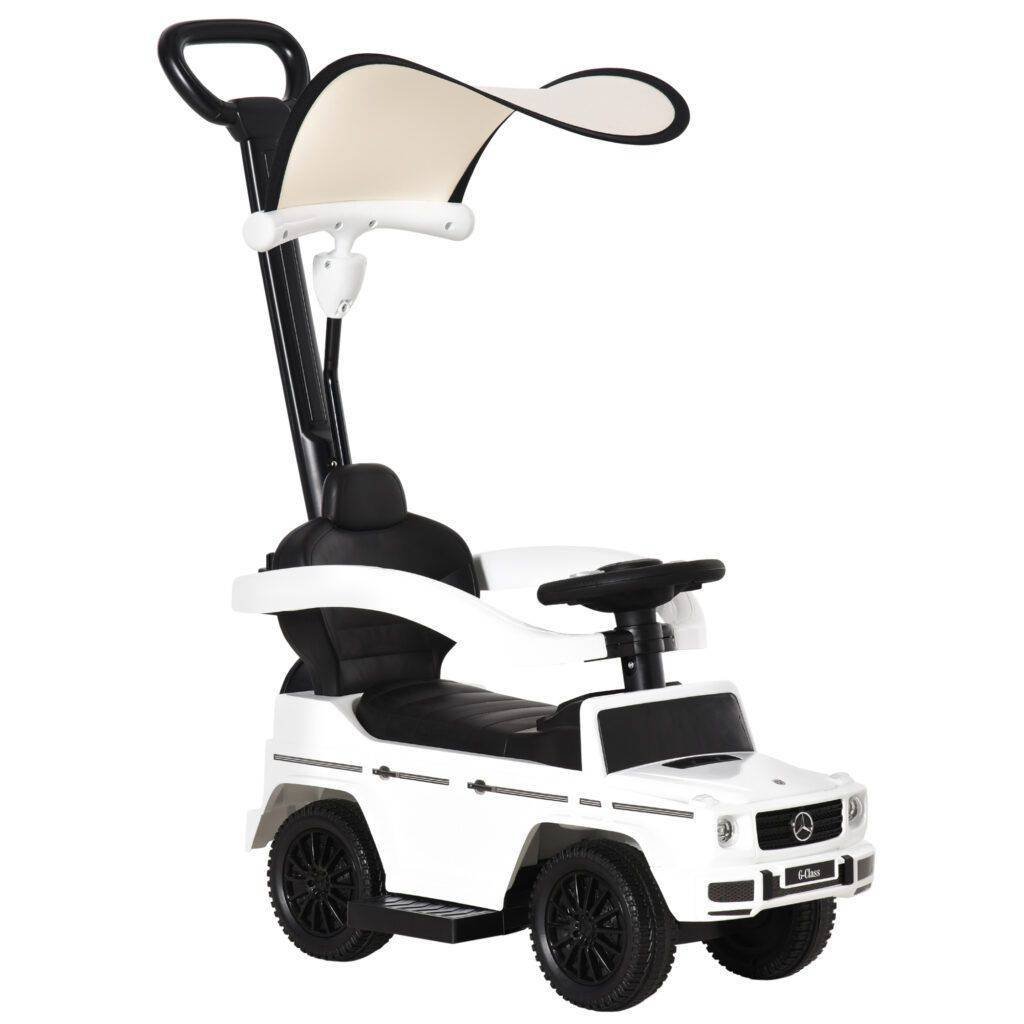 HOMCOM 3 in 1 Kids Children Ride on Push Car Toddler Sliding Car G350 Licensed Walker Foot to Floor Slider Push-Along with Horn Steering Wheel NO POWER Manual, White HOMCOM 3 in 1 Kids Children Ride on Push Car Toddler Sliding Car G350 Licensed Walker Foot to Floor Slider Push-Along with Horn Steering Wheel NO POWER Manual, White
