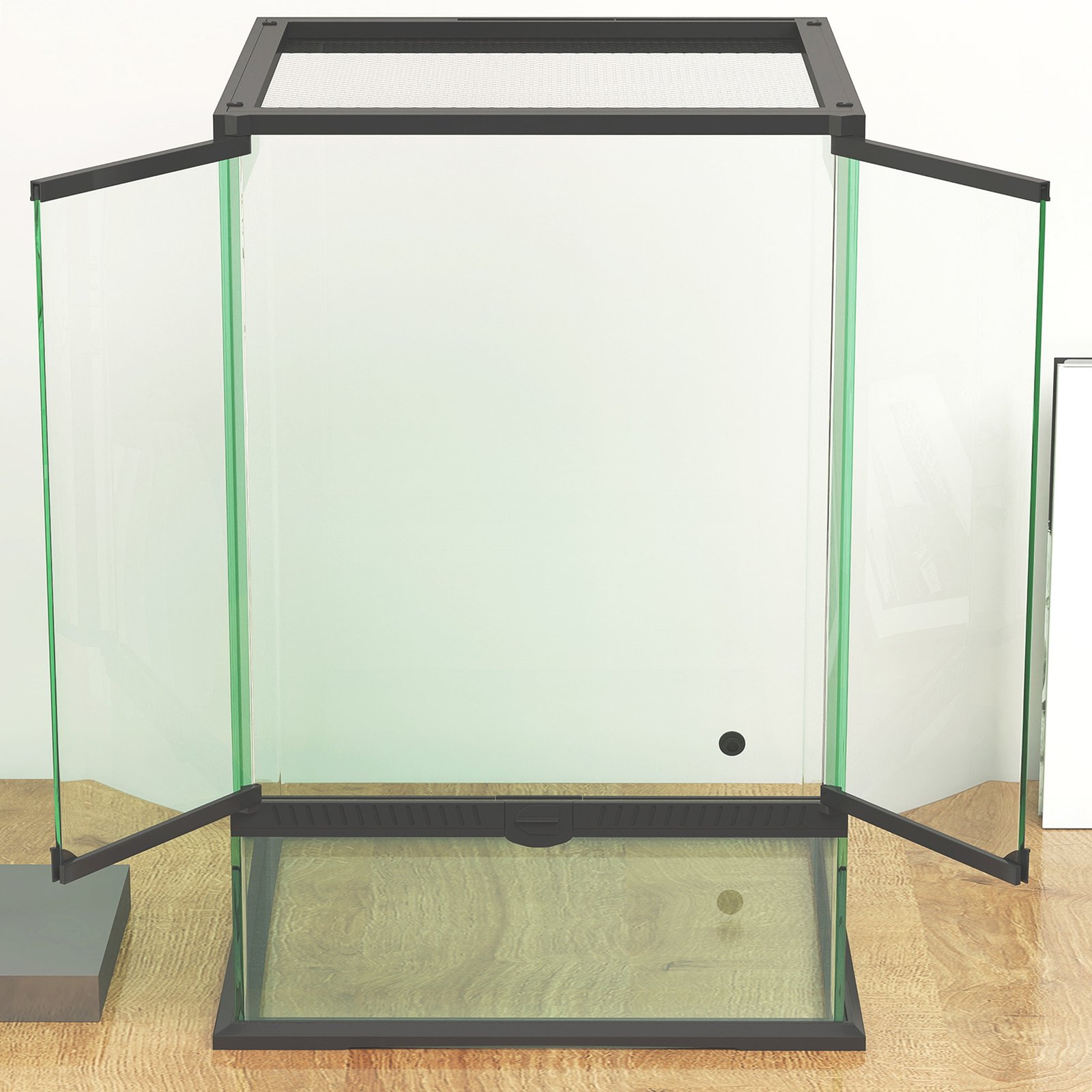 PawHut 40L Vivarium for Lizards, Frogs, Snakes, Turtles, Tortoises w/ Anti-Escape Design, Ventilation - Image 9
