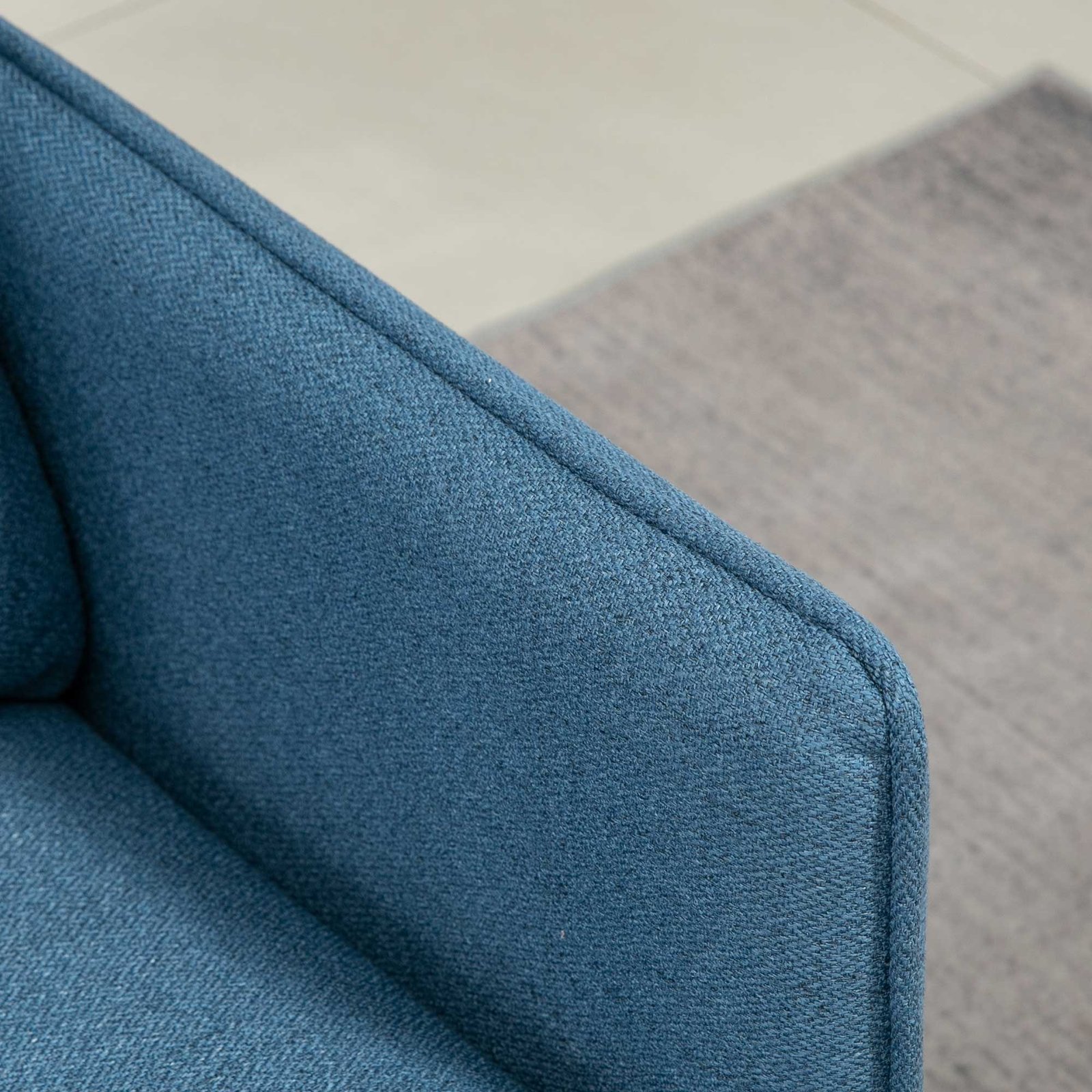 HOMCOM Modern Two Seater Sofa, Button Tufted Loveseat with Cushions and Steel Legs for Living Room, Guest Room, Dark Blue - Image 8