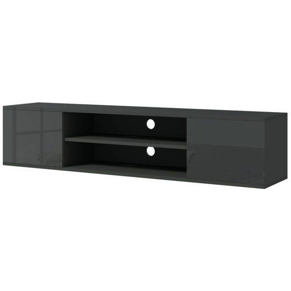 HOMCOM Floating TV Stand Cabinet for TVs up to 60″, Wall Mounted TV Unit, Grey HOMCOM Floating TV Stand Cabinet for TVs up to 60″, Wall Mounted TV Unit, Grey