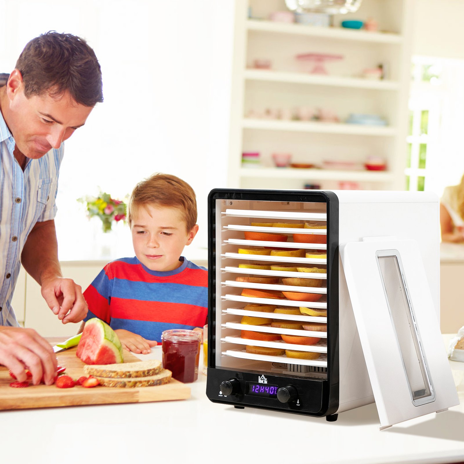 HOMCOM 11-Tray Food Dehydrator, 40-70? Temperature and Timer - Image 2