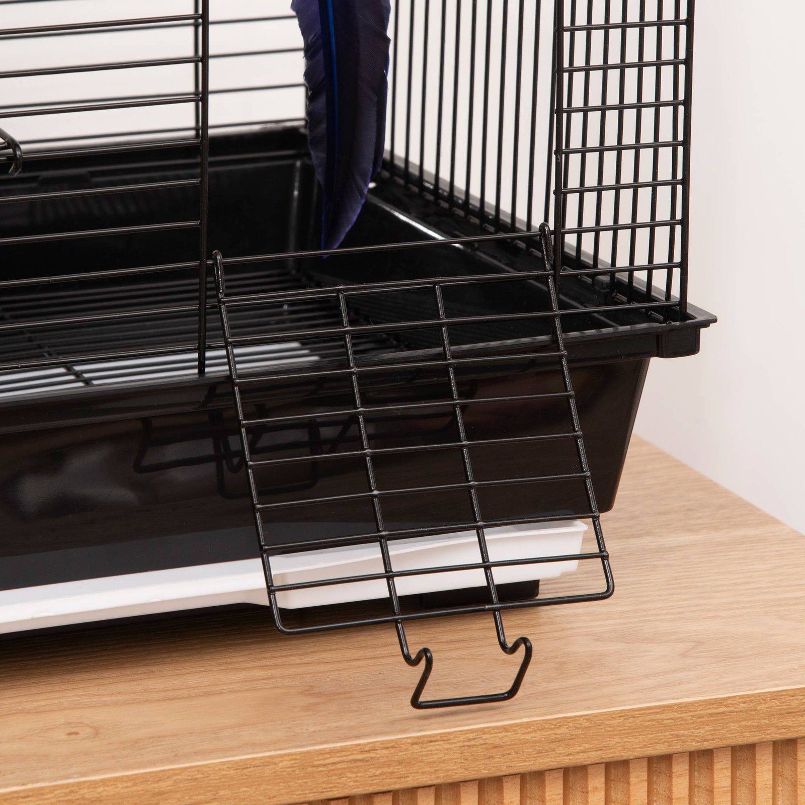 PawHut Metal Bird Cage for Finch, Canary w/ Food Containers, Swing Ring, Tray, Handle, 39 x 33 x 47cm - Image 9